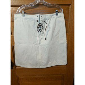 Route 66 Size 16 Khaki Skirt Low Rise Modest Lace Up Womens